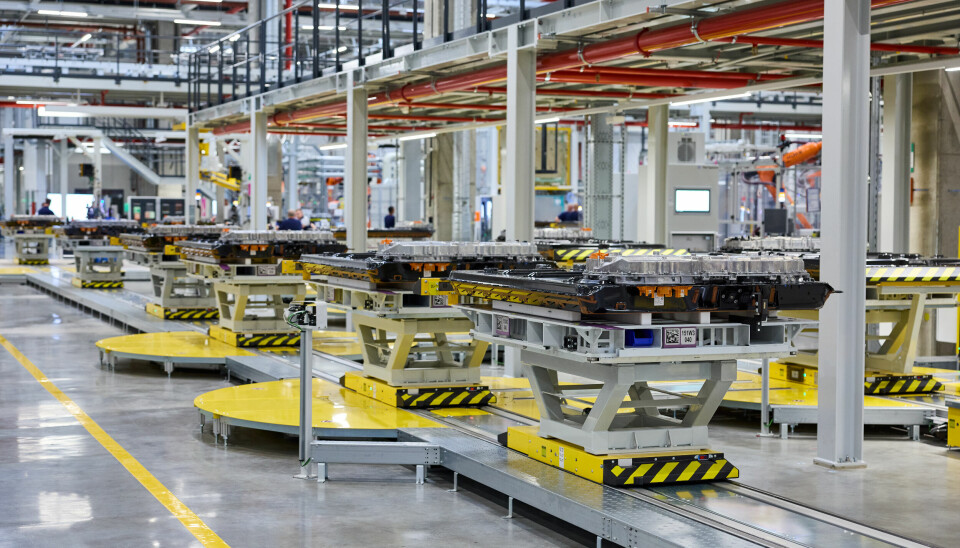 Battery pack transfer line at BMW's Debrecen plant in Hungary Battery pack transfer line BMW Debrecen Hungary