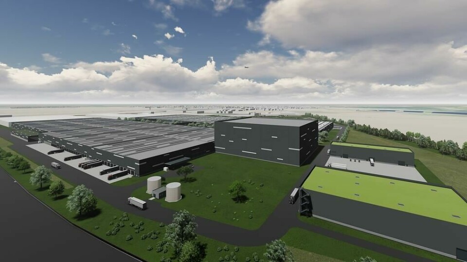 The Halberstadt logistics facility will operate without producing CO2 when it opens in 2026 Merc Halberstadt_global parts centre rendering