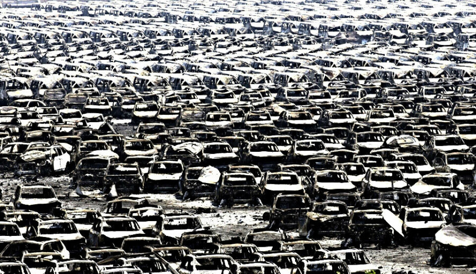 Thousands of cars destroyed in Tianjin port explosions Tianjin-port-cars