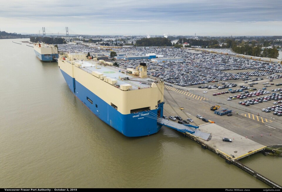 Flooding knocks out rail and road links to port of Vancouver 2019Annacis Auto Terminal PhotosVFPA2099