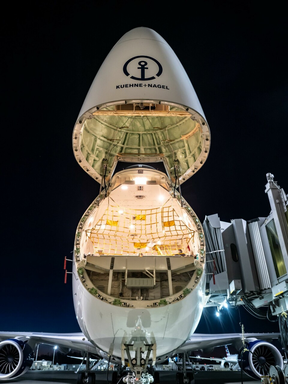 Kuehne + Nagel has invested in sustainable aviation fuel as a cleaner substitute for air freight 747-8f-1573-atlas-kuehnenagel-delivery--0556