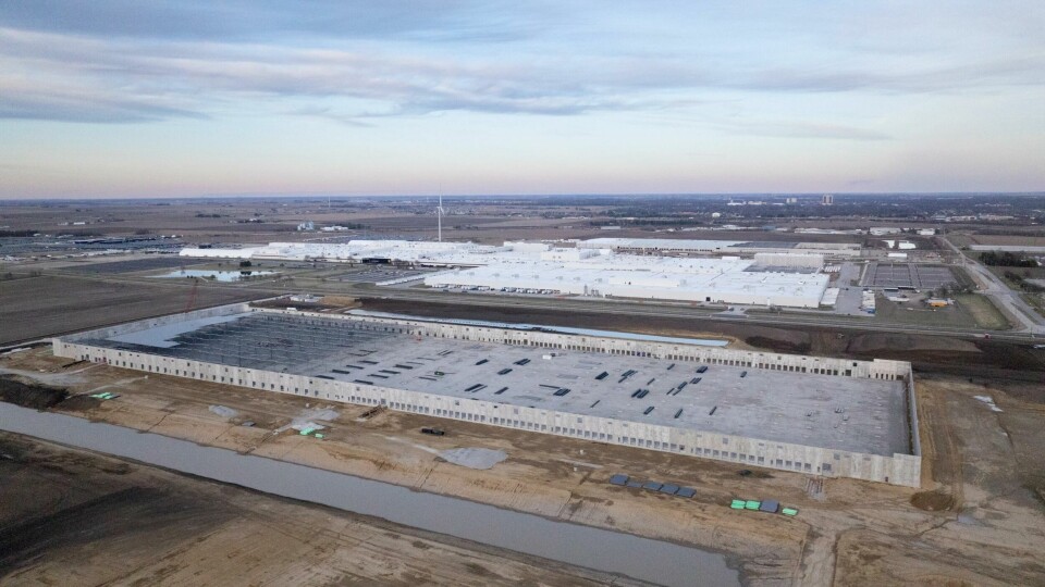 Rivian’s new supplier parkExpanding its footprint in Normal, IL, Rivian has made plans to build a 1.2million sq.ft supplier park. Aerial view of the foundations of Rivian’s new supplier park.