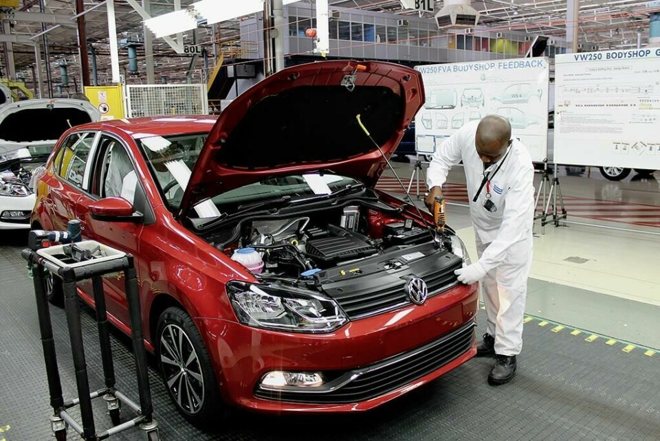Volkswagen is one of several OEMs to have a manufacturing presence in South Africa. The European, American and Japanese brands have recently been joined by China’s BAIC. Credit: VW Assembly line, VW South Africa