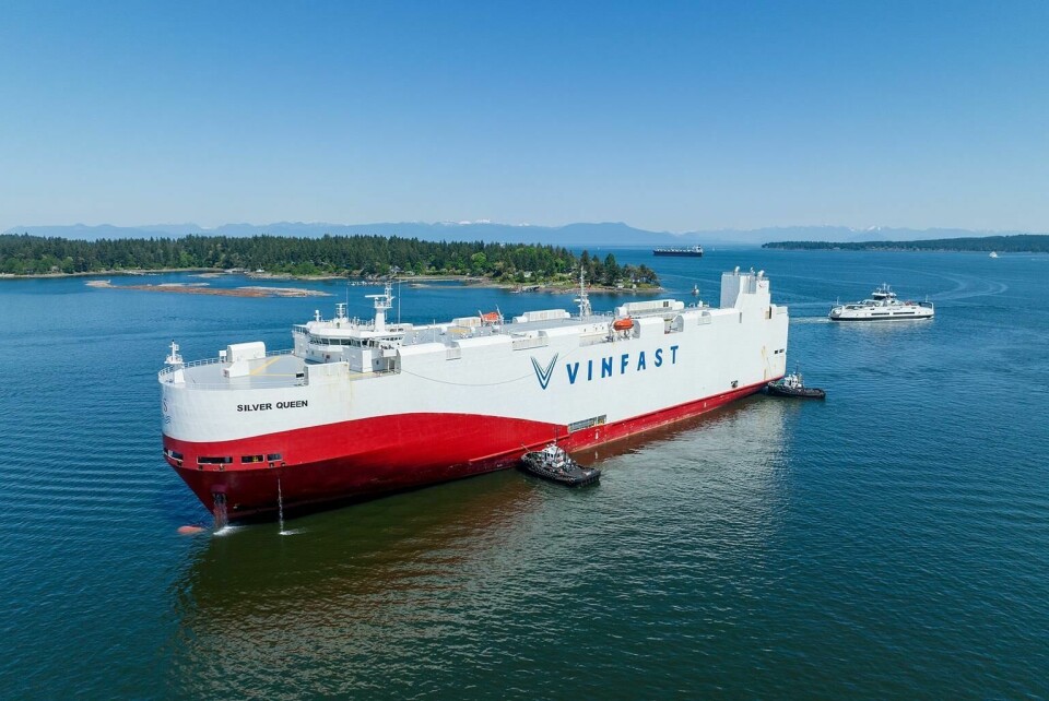 Vinfast imports arrive in Canada for distribution in June Vinfast VF 8 arrives at Nanaimo port_Canada