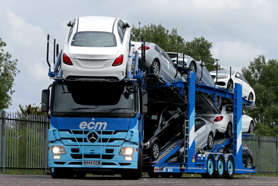 Blockchain has been used for the inbound supply chain but could also be applied to finished vehicle logistics. Credit: ECM Car carrier, ECM