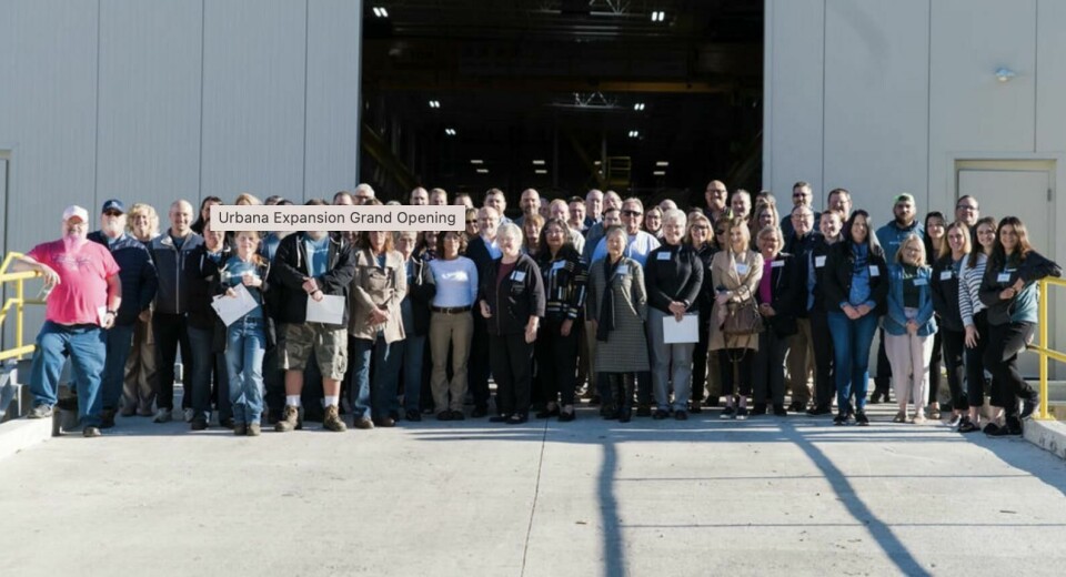 Orbis employees celebrate the expansion at the Urbana facility Orbis_Urbana_expansion