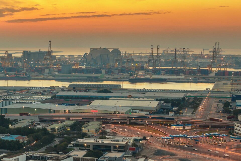 In the zone at Jebel Ali port Jafza