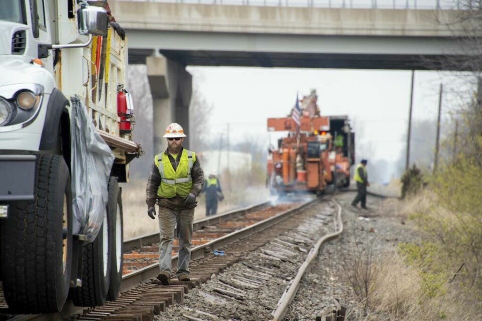 “Production has increased, and the rail network has been a few steps behind,” says Acker. R3_DualRailGang_ToledoOH_20200423_D4S_3363_RT