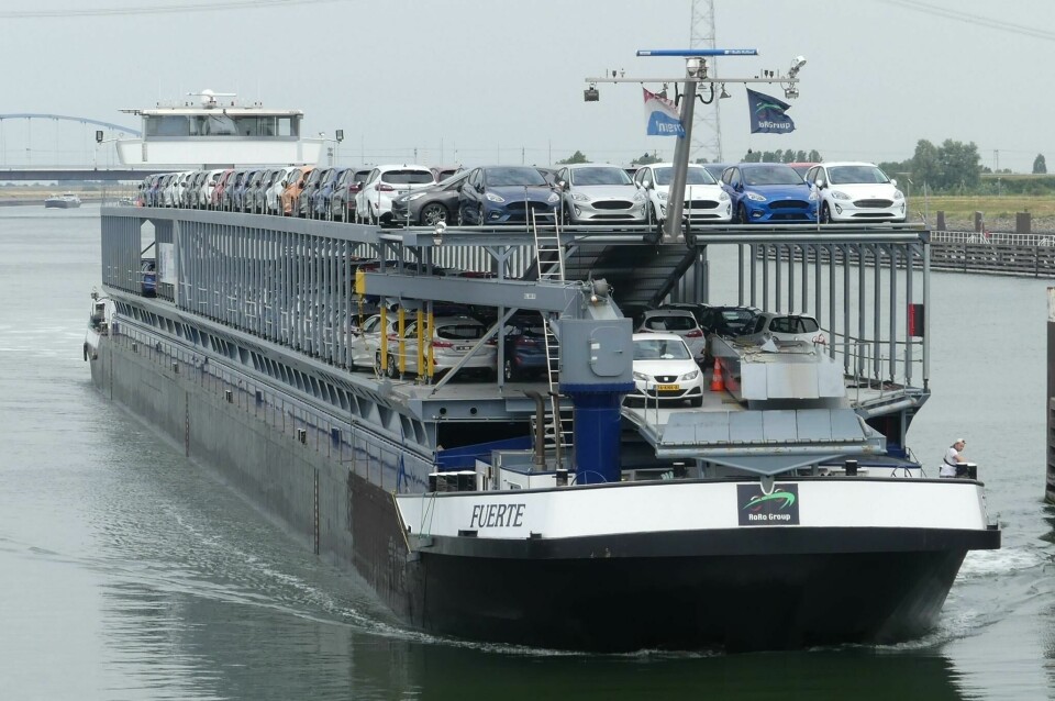 BLG’s river barges can carry 500 cars at a time. Credit: BLG Fuerte, BLG