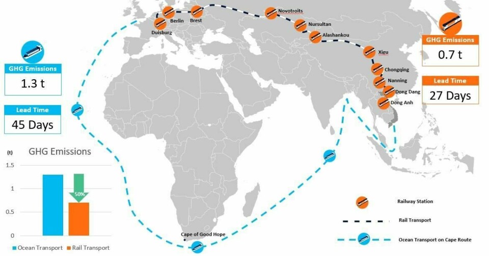 Yusen Logistics builds on Asia-Europe rail alternative for cargo Yusen Route Map