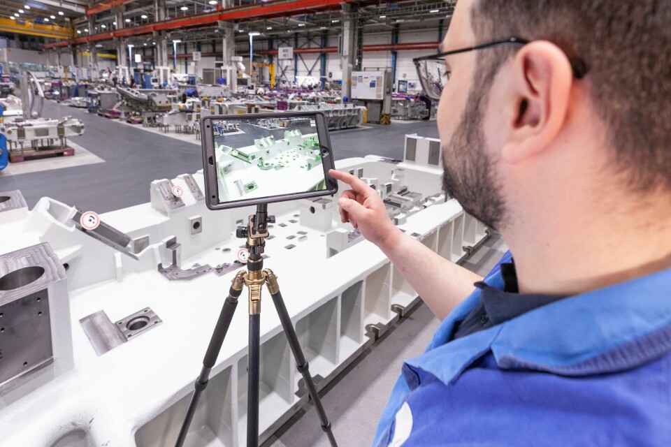 AR equipment is used at BMW Group as part of digital twinning to make production and logistics more efficient. Credit: BMW Augmented Reality, BMW