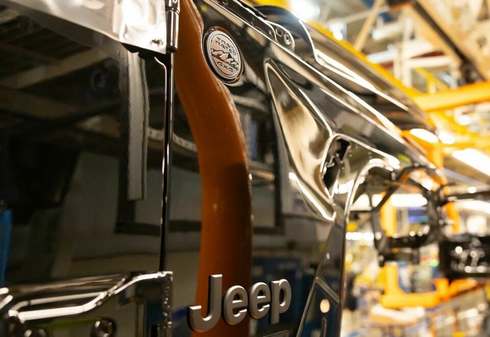 Stellantis is pausing production at plants in Canada and Mexico and laying off 900 staff in the US Windsor plant Jeep Gladiator assembly badge