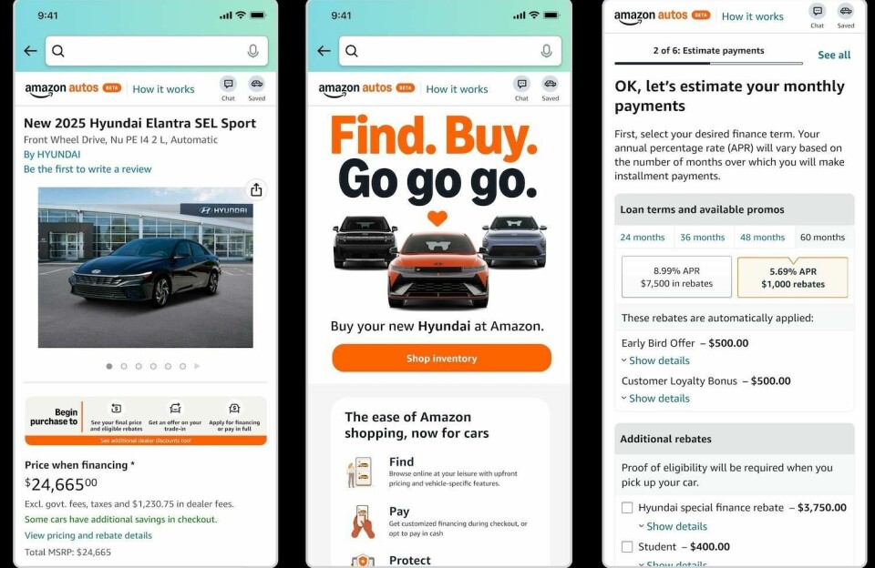 Hyundai is selling vehicles to US customers on AmazonAutos Hyundai_AmazonAutos