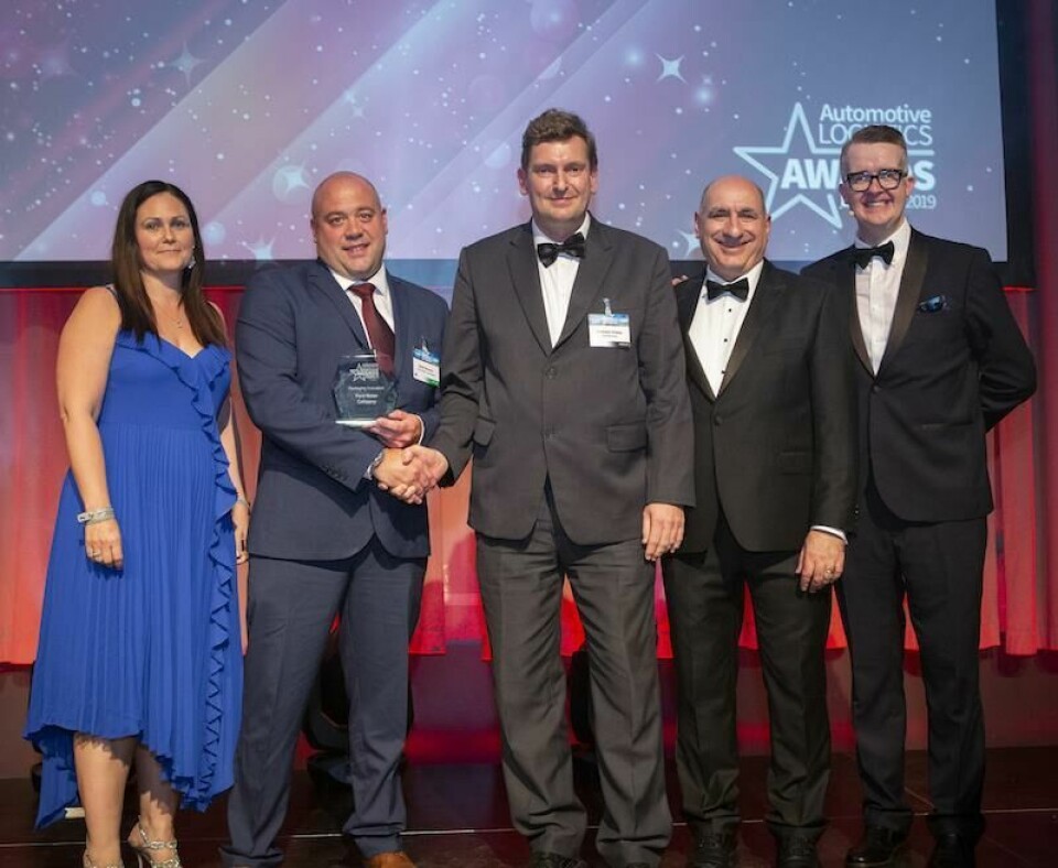 Ford took home the Packaging Innovation prize for its specialised ‘chocolate box’ frame tray system Ford award