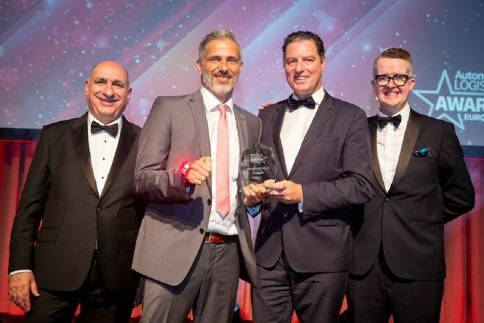 Axel Schmidt from ProGlove accepted the award for Supply Chain Disruptor ProGlove_award
