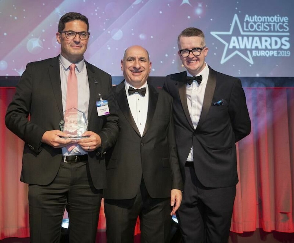This year’s Transport Innovation Award went to freight forwarding company, CFR Rinkens and was accepted by its CEO, Christoph Seitz CFR_Rinkens_Seitz