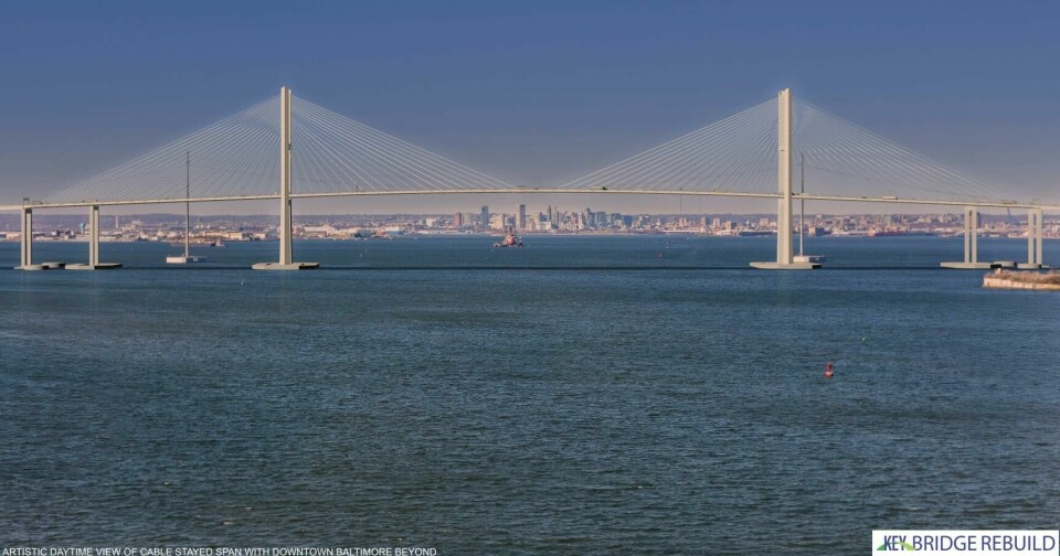 Design for new Baltimore bridge revealed by the Office of Maryland governor Wes Moore Design for new Baltimore bridge