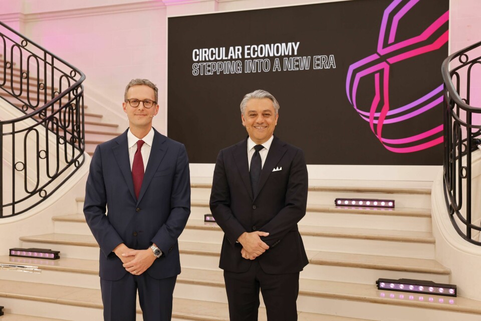 Jean-Philippe Bahuaud, CEO of The Future Is Neutral (left) and Renault Group CEO Luca de Meo Jean-Philippe Bahuaud and Luca de Meo at the launch of The Future is Neutral