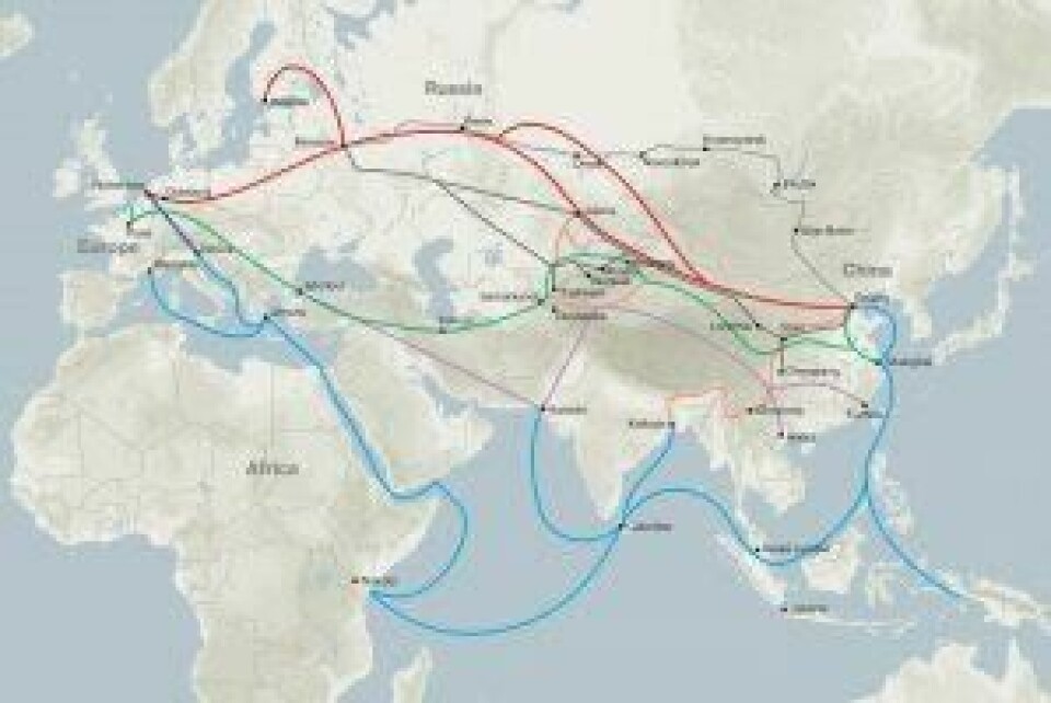 Express rail deliveries increase along Silk Road One-belt-onet-road-map-source.Chatham-House-300x200
