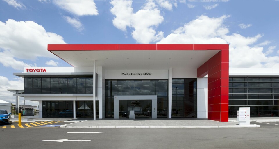 Toyota’s new parts centre at Kemps Creek in Western Sydney, Australia covers 44,000 sq.m on a 64,000 sq.m site. It is one of four such facilities that the brand now operates in the country. Credit: Toyota Toyota Parts Centre, Sydney