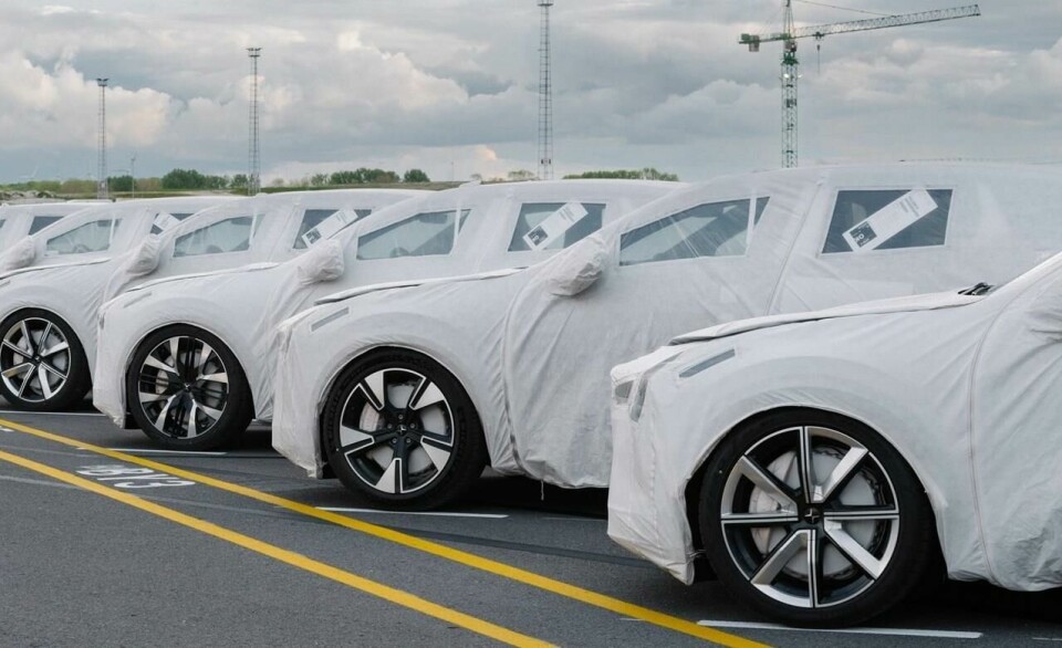 Polestar is cutting emissions on ocean transport of finished vehicles between China and Europe Polestar FV yard covers