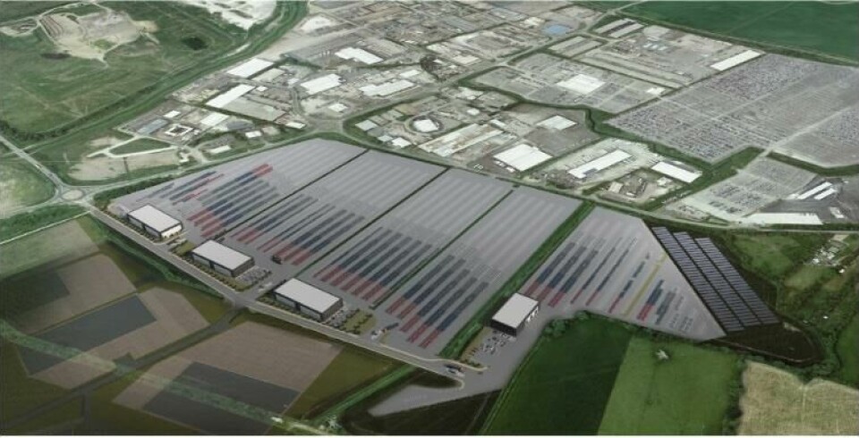 Illustration of the planned ABP vehicle handling facility at the Stallingborough site in the UK ABP illustration Stallingborough copy