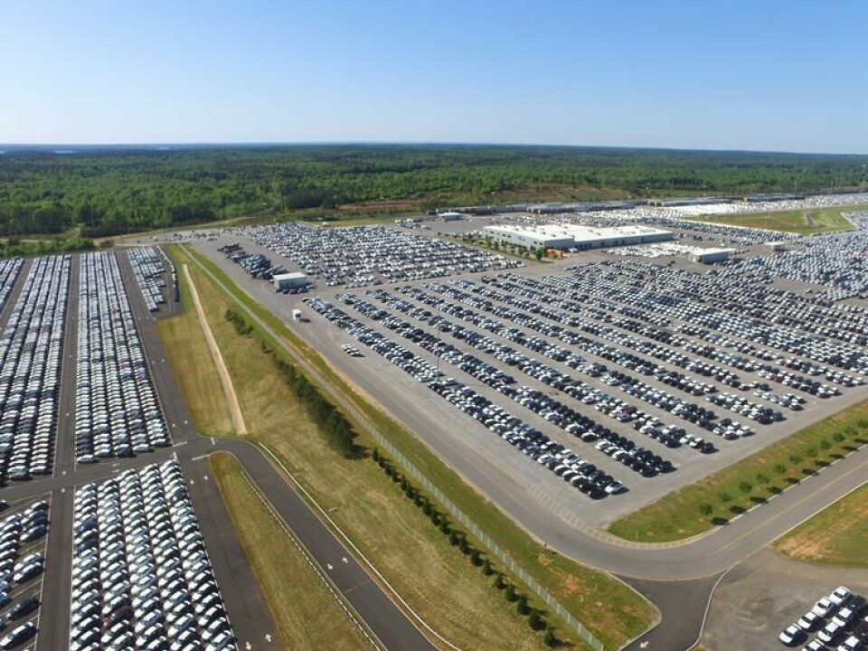 Cognosos technology helps to locate vehicles across multiple yards, making accessory installation, quality auditing and retrieval for shipment a faster process Cognosos_vehicle lot_RTLS