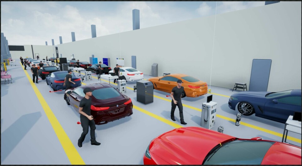 Digital twins can be a major enabler for automation. BMW found video game engines to lend themselves to this task very well BMW_ProdSim_1