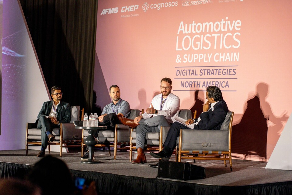 (Left to right): Chandan Trehan, Bosch North America; Alex Murray, American Axle & Manufacturing; Logan Lytle, Honda Development and Manufacturing; chair, Riad Mannan ALSC DG NA 24_session 3