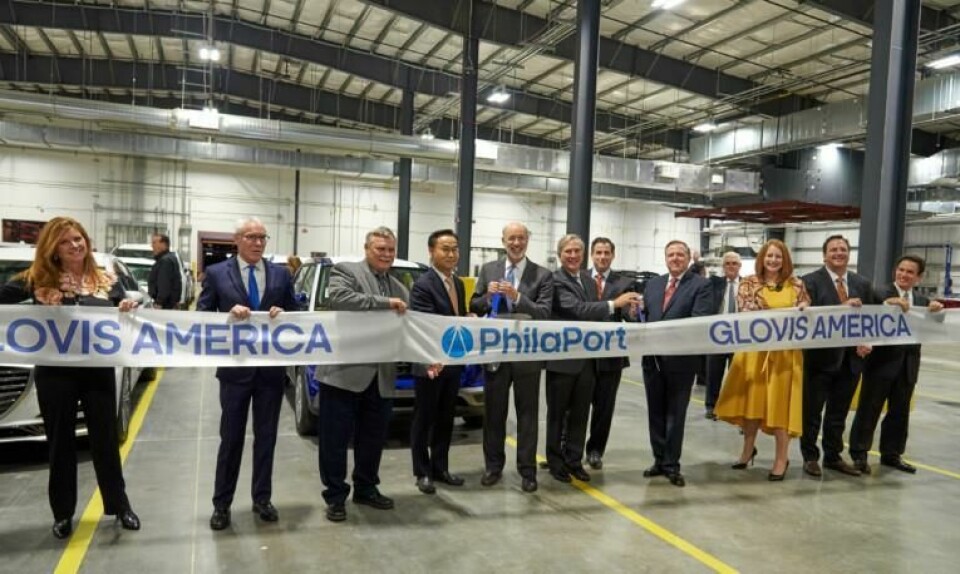 Philaport opens vehicle terminal with Glovis America Southport-Auto-Terminal-Ribbon-Cutting-10-29-19-PhilaPort-768x458
