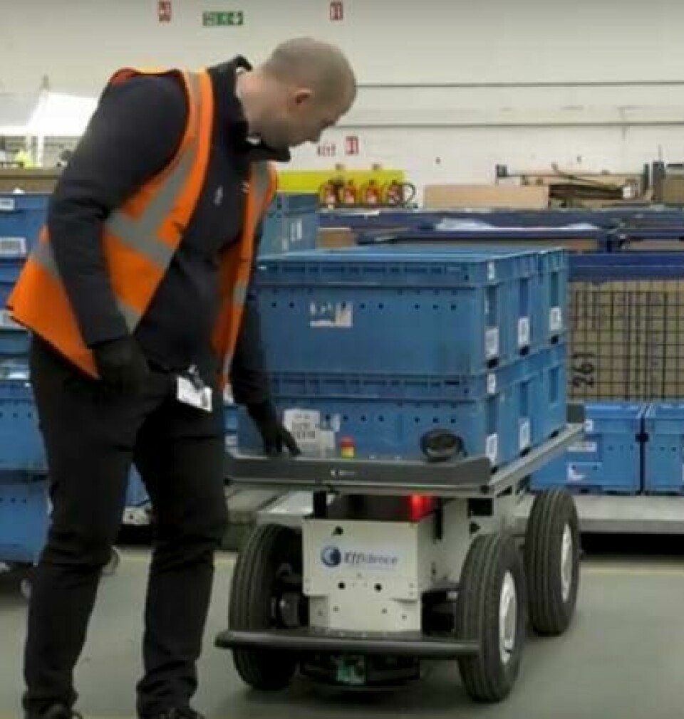 Among the innovations Unipart Logistics has introduced at the Tamworth site is the use of autonomous intelligent vehicles (AIVs) Unipart_followme-robot