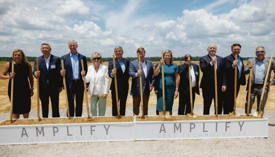 Amplify Cell Technologies board members and invited guests broke ground on the future site of its battery cell manufacturing plant Amplify Cell Tech ground breaking Mississippi