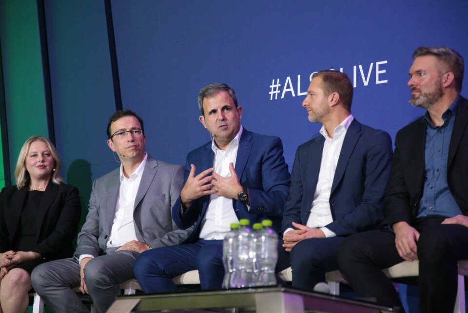 Left to right: Haley Wilson, Navistar; Halley Vieira, VW Bus and Truck; Paulo Monteiro, Volkswagen Group of America; Sören Stade, PowerCo; Christoph Hartmann, VW Group Logistics ALSC Mexico_session7 VW Group