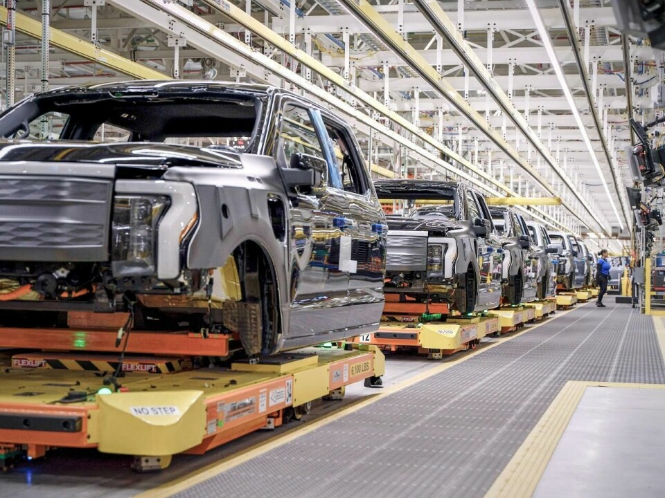 F150 Lightning production at the Rouge Electric Vehicle Center F150 Lightning Dearborn Rouge