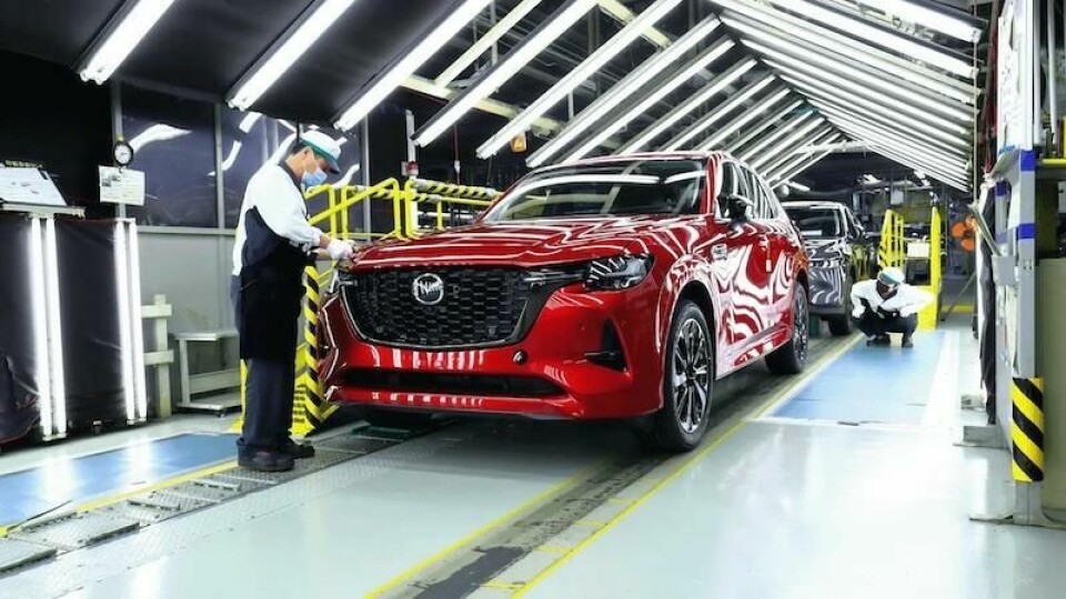 The forthcoming EV will be made at the Hofu plant alongside the CX-60 CX60 Hofu