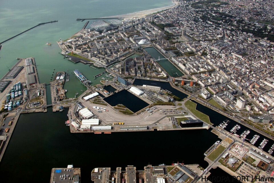 Haropa is working to find land on the Seine Axis to store imported vehicles, thereby giving back space at the ro-ro terminal Le Havre port_aerial