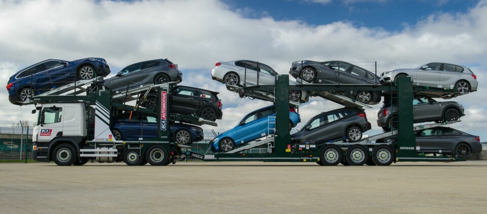 BCA Automotive and other finished vehicle logistics providers have responded to the changing model mix by adapting the way they load cars, rarely carrying them in a flat position. Credit: BCA Automotive BCA_Automotive_15
