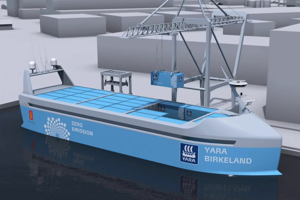 The autonomous Yara Birkeland will launch as early as next year Yara Birkeland