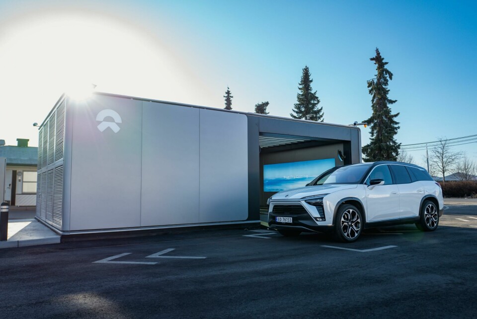 A Nio EV battery swapping station Nio EV_battery_swapping_station