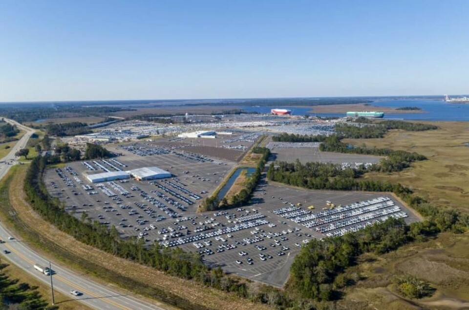 The Colonel’s Island vehicle handling terminal at Brunswick port will be able to handle 1.4m vehicles annually GPA_Colonel's_Island