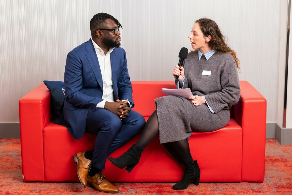 Harry Kwakye Davies, senior global supply manager, in conversation with Emily Uwemedimo, managing editor, Automotive Logistics for a Red Sofa interview Harry Kwakye Davies, senior global supply manager alongside Emily Uwemedimo, managing editor, Automotive Logistics