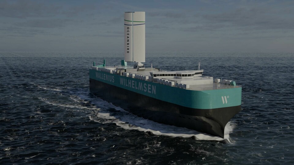 In mid-2025 the Oceanbird wing sail is going to be tested live on Wallenius Wilhelmsen’s car carrier vessel Tirranna Hero_wingBranding_v04-1