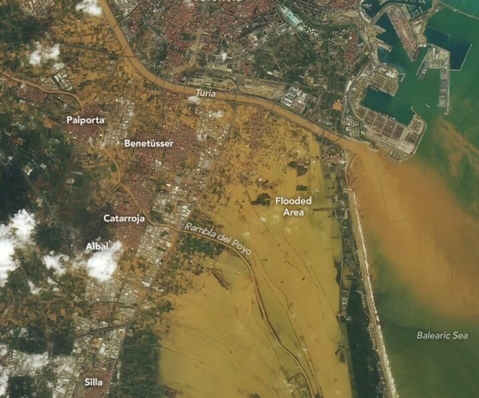 Extent of flooding in Valencia valenciaflooding_NASA earth observatory