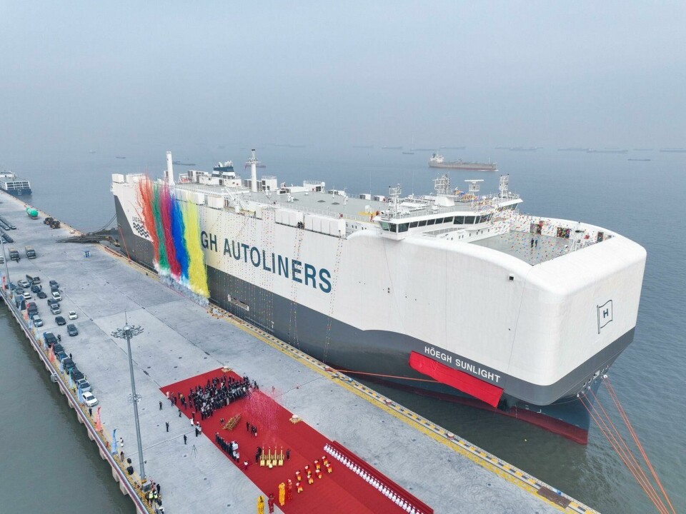 Höegh Autoliners took delivery of its fourth multi-fuel Aurora-class vessel in January hoegh sunlight