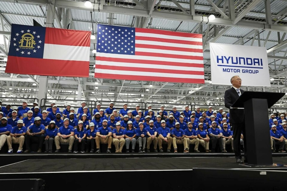 Euisun Chung, executive chair of Hyundai Motor Group, at the official opening of Hyundai Motor Group Metaplant America, in Georgia Hyundai Georgia Metaplant opening
