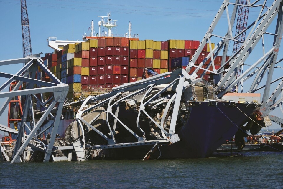 The collision of the Dali container ship with the Francis Scott Key bridge in Baltimore caused widespread logistics problems in March shutterstock_2453203437