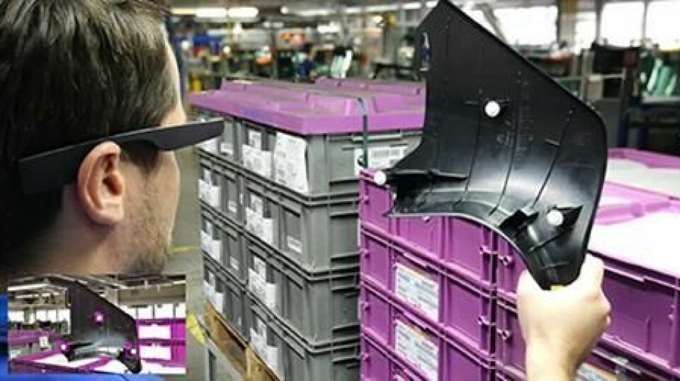 Data goggles are being used to aid picking staff in finding items and can even identify defects in picked parts 01_Augmented Reality