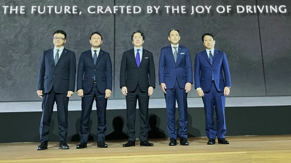 Mazda announced the investment at a press conference Mazda press conference