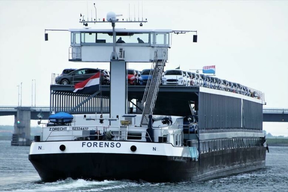 The German government has proposed dredging the Rhine, to create a deeper, single channel for barges BLG_Forenso_vessel_Ford
