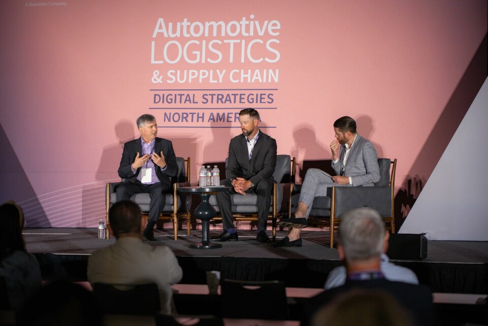 Kyndryl’s Scott Sloan (right) and Ford’s Ed Stachowski (centre) with char Christopher Ludwig ALSC DG NA 24_session one